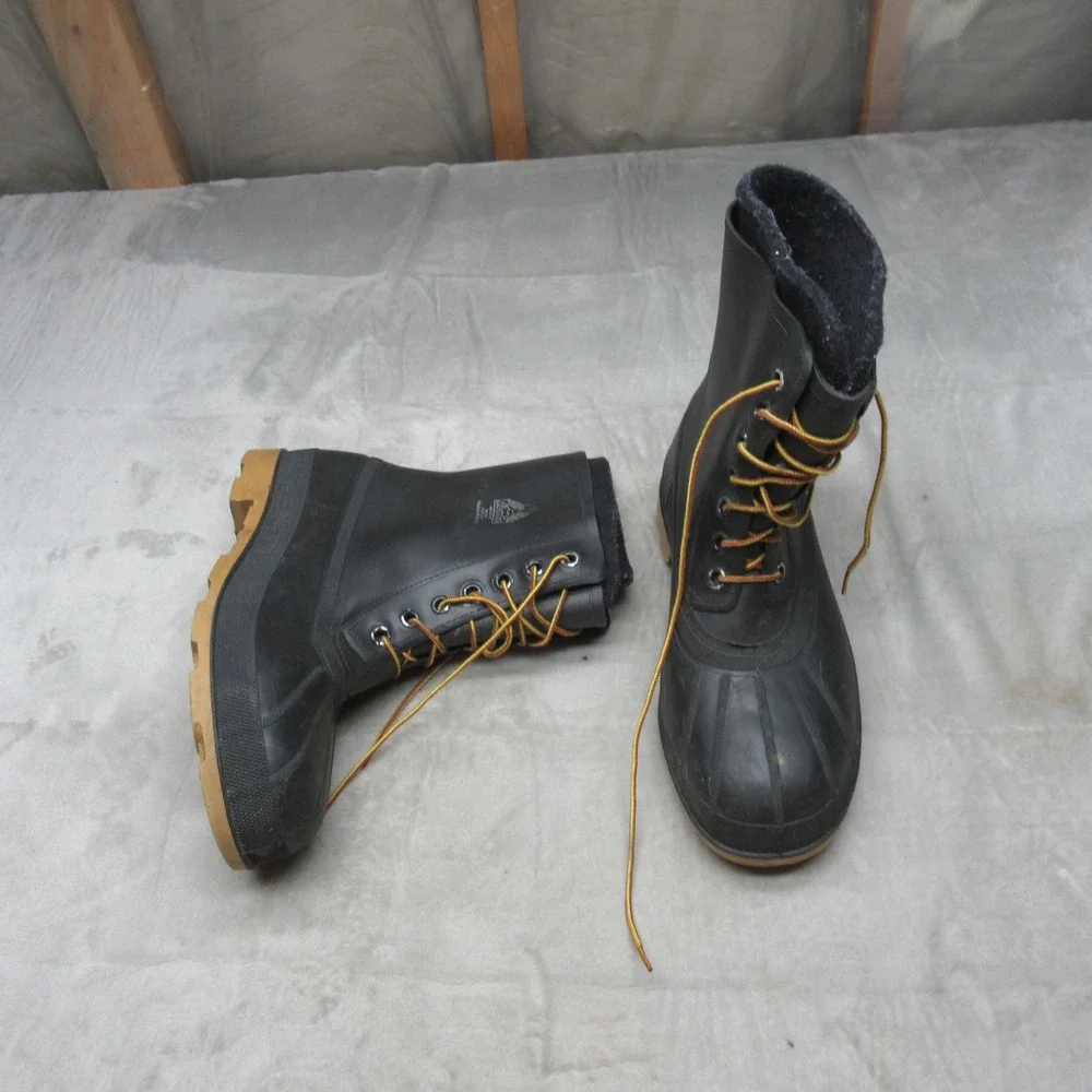 Bata Men 11‎ Boots Black Military Insulated Waterproof Rubber Steel Toe USA VTG